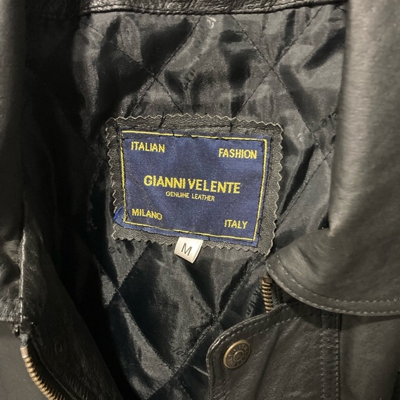 VINTAGE GIANNI VALENTE LEATHER COAT - Picture 2 of 8